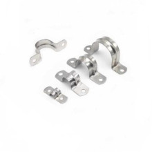 stainless steel half hose pipe saddle clamps two hole pipe strap